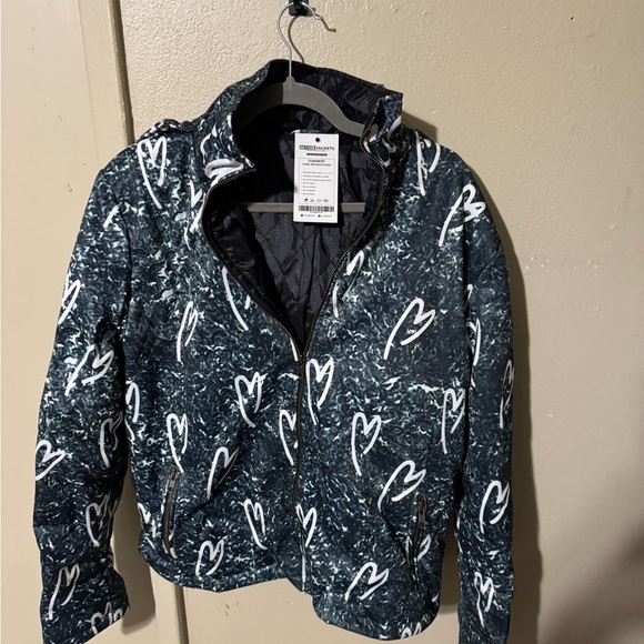 Joe Burrow lookalike Black and White Heart Pattern Jacket - Picture 1 of 5